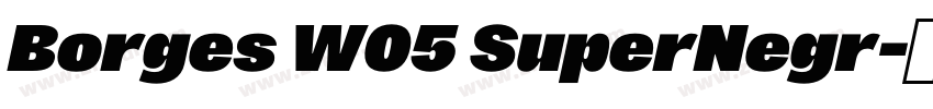 Borges W05 SuperNegr字体转换 Borges W05 SuperNegr字体转换